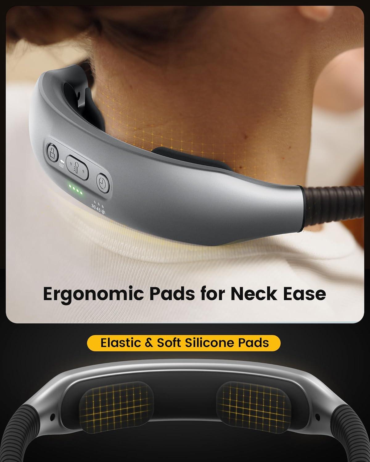 image:imageGlocusent Ergonomic Reading Lights for Books in Bed 1600mAh Rechargeable Book Light 100 Hrs 3 Colors amp 5 Brightness Neck Light with Timers Sleep Aid amp Travel LockGray