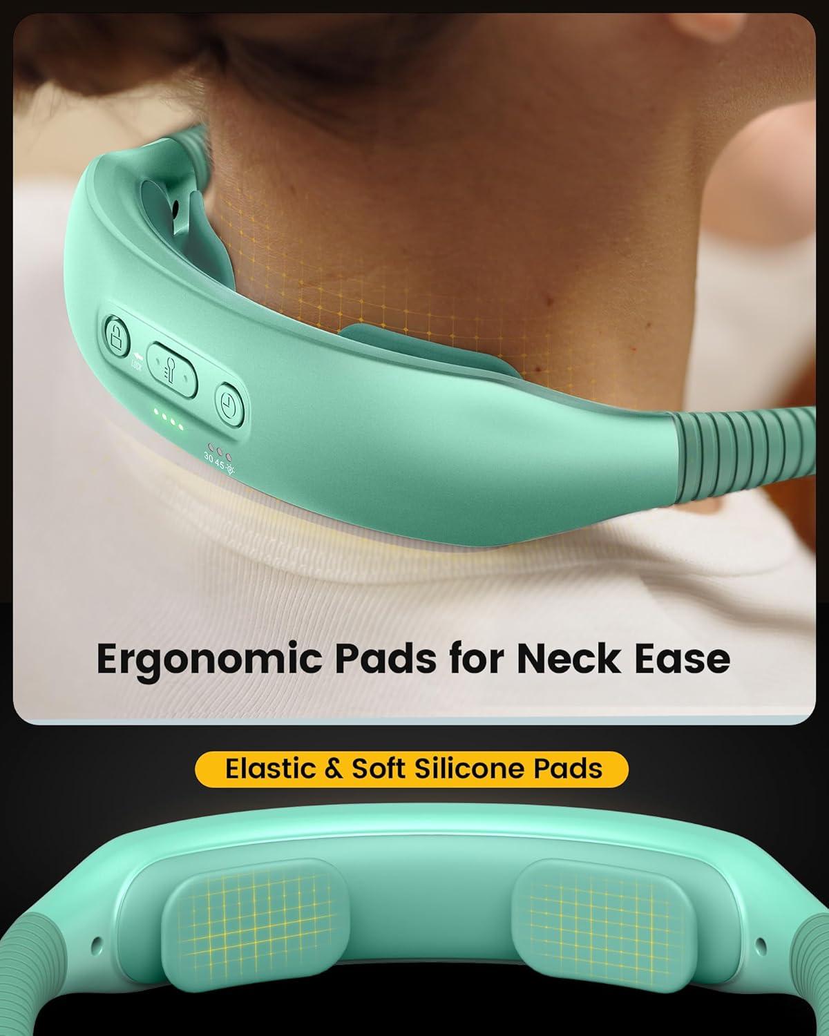 image:imageGlocusent Ergonomic Reading Lights for Books in Bed 1600mAh Rechargeable Book Light 100 Hrs 3 Colors amp 5 Brightness Neck Light with Timers Sleep Aid amp Travel LockMint Green