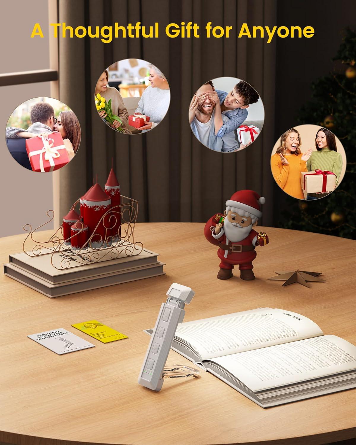image:imageGlocusent Extendable Book Lights for Reading at Night 5 Enhanced Brightness amp 3 Colors with Sleep Aid amp Timers Clip on USB Rechargeable Reading Light for Books in Bed Ideal Gifts for Book LoversWhite