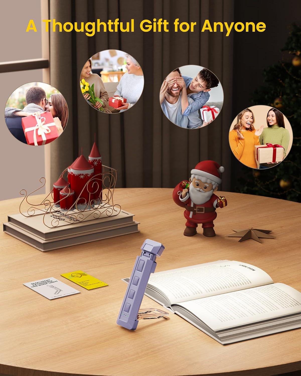 image:imageGlocusent Extendable Book Lights for Reading at Night 5 Enhanced Brightness amp 3 Colors with Sleep Aid amp Timers Clip on USB Rechargeable Reading Light for Books in Bed Ideal Gifts for Book LoversPurple