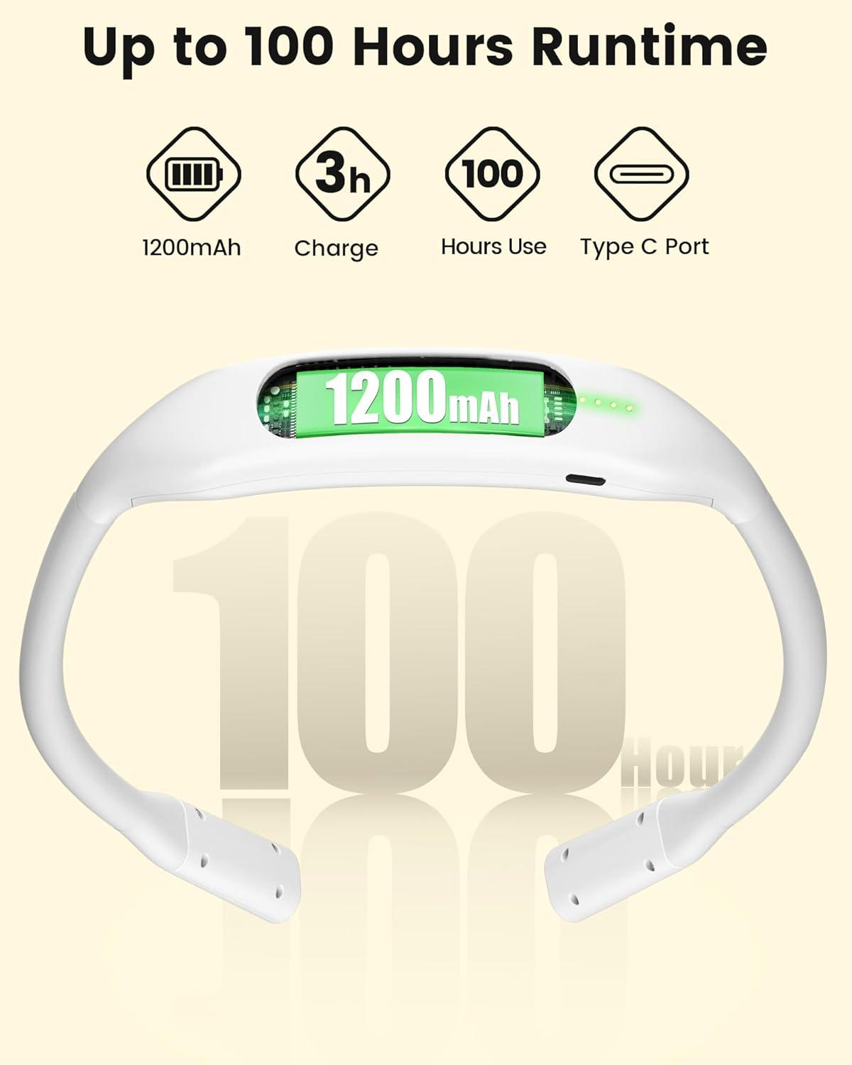 image:imageGlocusent Neck Book Light 1200mAh Rechargeable Neck Reading Light Hands Free Book Lights for Reading at Night 5 Colors amp 5 Brightness Private Lightweight Book Reading Light in Bed for Book LoversWhite