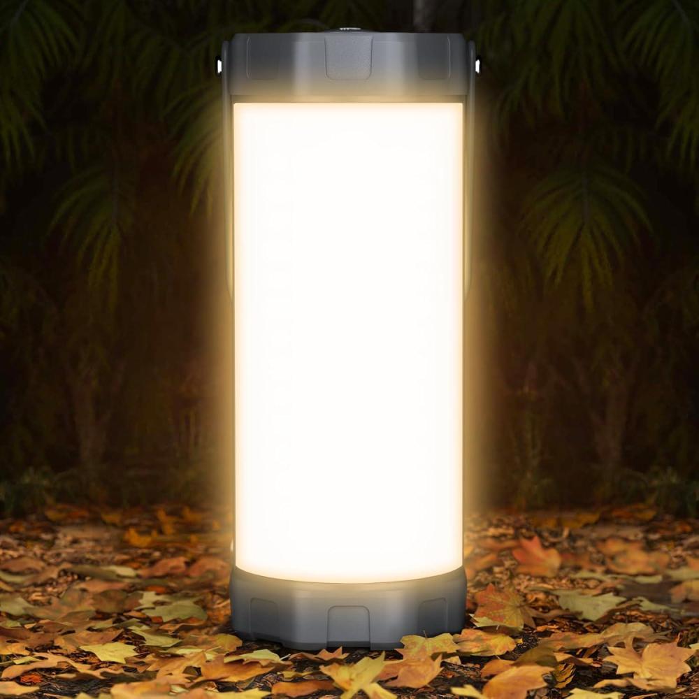 image:imageGlocusent 106 LED Camping Lights Up to 80Hrs 5000mAh Camping Lantern Rechargeable with 5 Brightness 3 Modes amp SOS IP68 Waterproof Max 1200LM Lanterns for Power Outages Hiking Emergency HurricaneGray