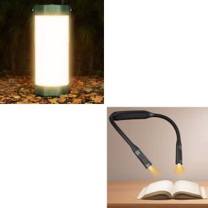 image:imageGlocusent 1 Pack LED Camping Lantern Rechargeable 1 Pack Ergonomic Neck Light 1200mAh for 100Hrs Runtime Reading Lights