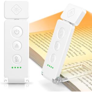 image:imageGlocusent 12 LED Rechargeable Book Light Clipon Reading Light with 5 Colors amp 5 Brightness Levels Up to 100Hrs Runtime EyeCaring Reading Lights for Books in Bed Perfect for Book Lovers KidsWhite
