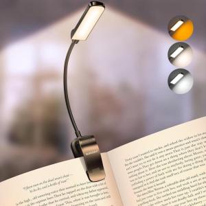 image:imageGlocusent 13 LEDs Book Lights for Reading at Night 120 Hrs Runtime Rechargeable Reading Light Eye Caring 3 Colors amp 5 Stepless Dimming Brightness 360LM Flexible Clip on Light for Book Lovers KidsBlack