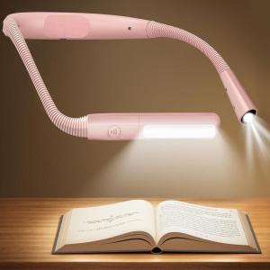 image:imageGlocusent Bendable Neck Light 1600mAh Rechargeable Book Light for 100 Hrs 5 Colors amp Stepless Dimming Reading Light  Perfect Book Light for Reading in Bed Knitting Book Lovers GiftsPink