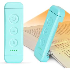 image:imageGlocusent USB Rechargeable Book Light Portable Clipon LED Reading Light Reading Lights for Books in Bed with 3 Amber Colors amp 5 Brightness Dimmable Compact amp Long Lasting Perfect for Book LoversBlue