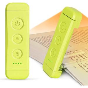 image:imageGlocusent USB Rechargeable Book Light Portable Clipon LED Reading Light Reading Lights for Books in Bed with 3 Amber Colors amp 5 Brightness Dimmable Compact amp Long Lasting Perfect for Book LoversGreen