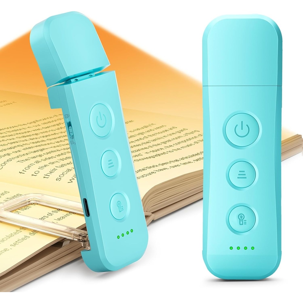image:imageGlocusent 12 LED Book Light Reading Lights for Books in Bed with 5 Colors amp 5 Brightness Portable Clip on Reading Light USBC Rechargeable for 200H with Travel Lock Perfect Gifts for Book LoversBlue