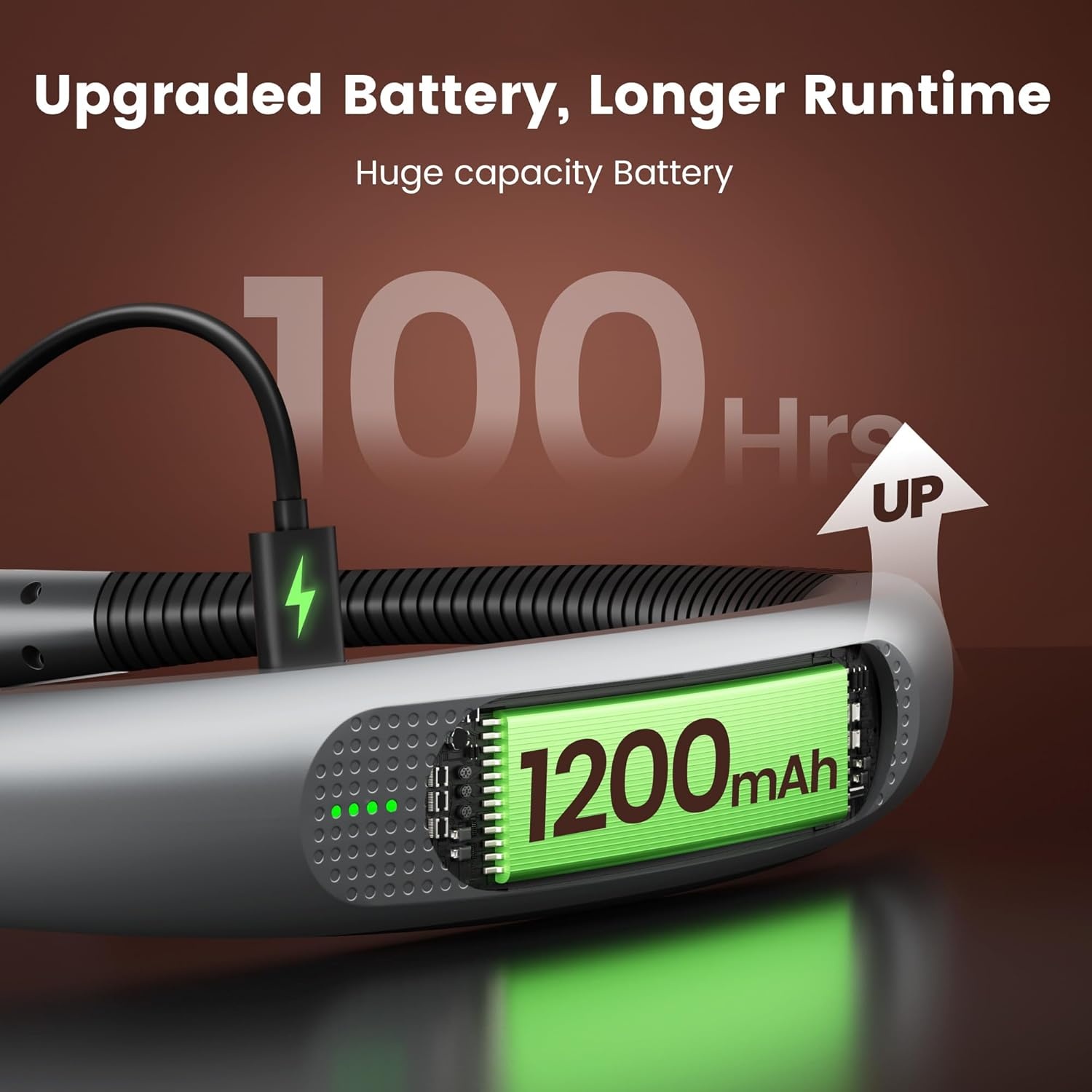 image:imageGlocusent Upgraded Neck Light 5Color amp 5Brightness Reading Light 100hr Rechargeable Book Light Slimmer ampErgonomic Perfect Reading Lights for Books in Bed Knitting Repairing Book Lovers GiftsGray